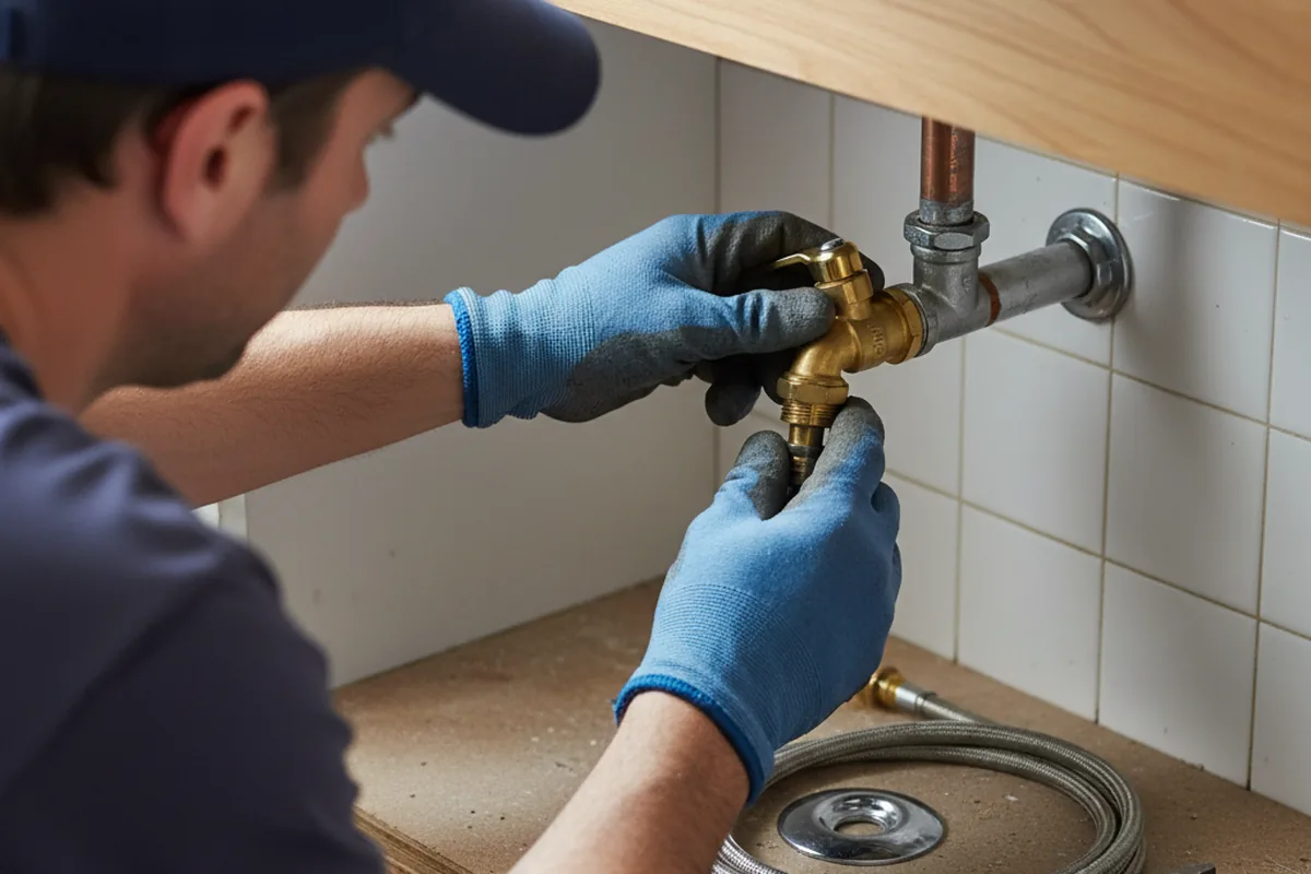 Shutoff valve and fitting work during Emergency Plumbing in Basking Ridge